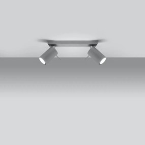 Bodové svietidlo Ring, 2x sivé kovové tienidlo, (možnosť polohovania)