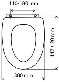 FERRO - WC sedátko SoftClose MDF/dekor jaseň
