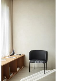 Čierne kreslo z imitácie kože Mogi - Teulat