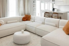 Krémovobiela rohová pohovka (ľavý roh/do tvaru "U") Flex Felix – Miuform