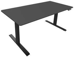 Výškovo nastaviteľný stôl Office z MDF antracit 140cm