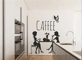Nálepka na stenu do kuchyne kamarátky na káve 50 x 100 cm