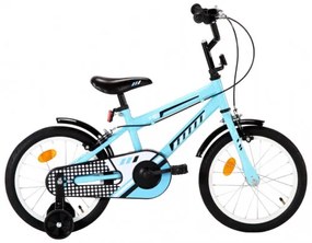 vidaXL Detský bicykel 16 palcový čierny a modrý-