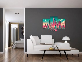 Obraz – Veľkomesto v pop-art štýle (90x60 cm)