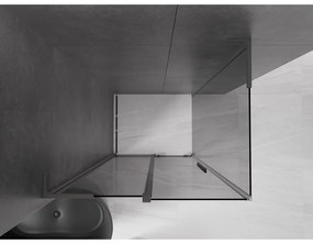 Mexen Velar L, sprchový kút s posuvnými dverami 110 x 120 cm, 8mm šedé sklo, brúsený grafit, 871-110-120-43-95