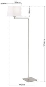 Orion Stl 12-1187/1 - Stojacia lampa CARLTON 1xE27/40W/230V biela/matný chróm