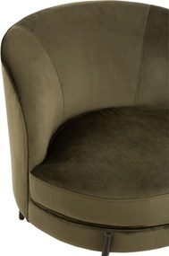 Zelené zamatové okrúhle kreslo Lounge chair Jammy Green - 71*67*66cm
