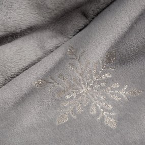 VIANOČNÁ FLANELOVÁ DEKA SNOW GOLD 150X200 CM VZOROVANÁ