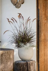 Moderný kvetináč RAFIOT, sklolaminát, výška 35 cm, béžový