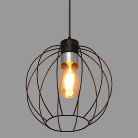 Luster na lanku STARLIGHT 1xE27/15W/230V čierna/stříbná