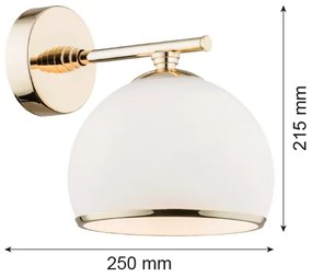 Argon 4255 - Nástenné svietidlo MARBELLA 1xE27/15W/230V mosadz