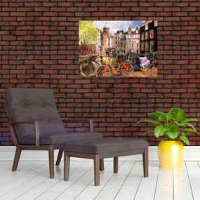 Obraz - Amsterdam, maľba (70x50 cm)