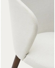 Krémovobiele čalúnené jedálenské kreslo Darice – Kave Home