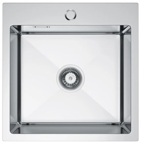 Erga HD, 1-komorový oceľový drez 460x450x210 mm, oceľová, ERG-MLS-HD4645