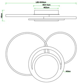 Globo 67256-40 - LED Stropné svietidlo NIRRA LED/40W/230V
