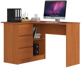 Rohový PC stolík Bodhi (jelša) (L). Akcia -15%. Vlastná spoľahlivá doprava až k Vám domov. 1068919