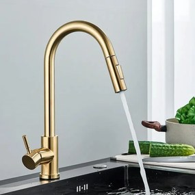 Rea Fresh, stojanková drezová batéria, zlatá matná, REA-B9148