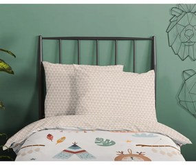 Béžové bavlnené detské obliečky na jednolôžko 140x200 cm Remi – Good Morning