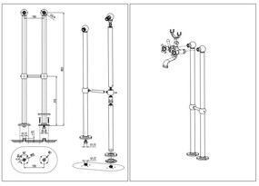 RAV Slezák MK150.5/2CMATSM - Vaňová sada s batériou MORAVA RETRO čierna/mosadz
