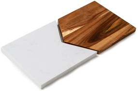 Servírovacia doska z dreva a mramoru GUSTA 30 cm