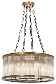 Závesný luster CRYSTALLINE na lanku 8xE27/40W/230V bronzový