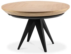 Okrúhly rozkladací jedálenský stôl s prídavnou doskou s doskou v dubovom dekore ø 120 cm Magnus – Windsor &amp; Co Sofas