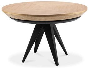 Rozkladací stôl s čiernymi kovovými nohami Windsor & Co Sofas Magnus, ø 120 cm