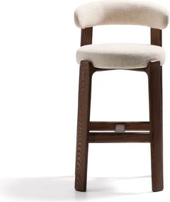 Béžová/v tmavo prírodnej farbe barová stolička z jaseňového dreva (výška sedadla 75 cm) Granite – Kave Home