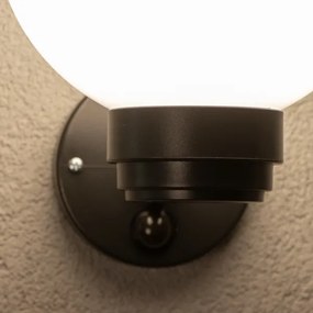 BRILAGI - Vonkajšie nástenné svietidlo so senzorom HARBOR 1xE27/40W/230V IP33 antracit/biela