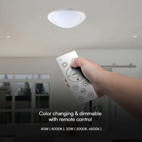 LED Stmievateľné stropné svietidlo LED/40W/230V 3000-6500K 45 cm biela + DO