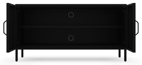 ROSA Moderná čierna kovová TV skrinka