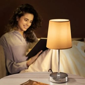 InternetovaZahrada Stolná lampa Lumiere 32x13x13cm - biela