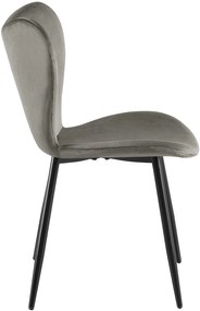 Jedálenská stolička Maika zamat - antracitová