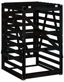 Úložný box pre odpadkový kôš čierny 84x90x128,5 cm borovica