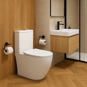 Erga Siena, WC kombi misa s nádržkou vrátane splachovacej súpravy 620x365x820 mm + toaletné sedadlo, biela lesklá, ERG-V03-SIENA-RIM-WH