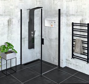 Polysan Polysan, Zoom Line Black obdĺžniková sprchová zástena 800x1000mm L/P varianta, ZL1280BZL3210B