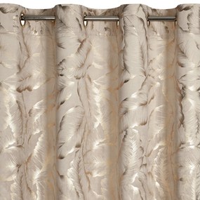 EUROFIRANY ZATEMŇOVACÍ ZÁVES NA KRÚŽKOCH MILENA 140X250 CM LISTY