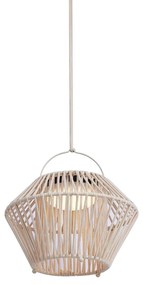 Boho stolná lampa béžová vrátane LED 3-stupňové stmievanie IP54 solárne nabíjanie - Duco