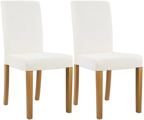 Sada 2 ks jedálenských stoličiek Ina látka cord, antik svetlá - krémová