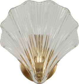 Sklenené nástenné svietidlo v zlatej farbe Da Muro Shell – Mauro Ferretti