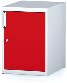 Alfa 3 Závesná dielenská skrinka na náradie k pracovným stolom MECHANIC, 480 x 600 x 662 mm, červené dvere