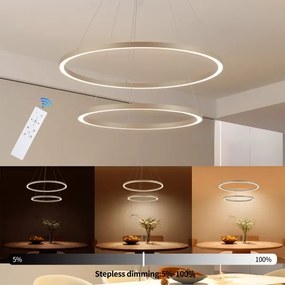 Brilagi - LED stmievateľný luster na lanku PORTOFINO LED/98W/230V pr. 80 cm béžový + DO