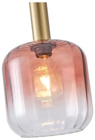 Luster na lanku 1xE27/15W/230V červená/dymová pr. 20 cm