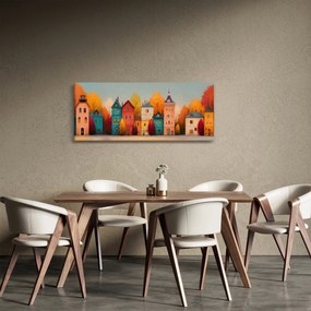 Obraz - Jesenná dedina (120x50 cm)