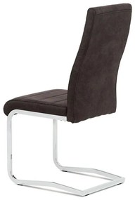 Autronic -  Jedálenská stolička DCH-451 GREY3, látka &quot;COWBOY&quot; šedá, chrom