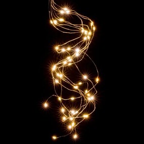 Nexos 74574 osvetlenie- strieborný drôt, 64 LED, teplá biela, 2 ks