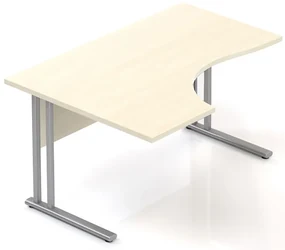 Ergonomický stôl Visio 140 x 100 cm, ľavý, javor