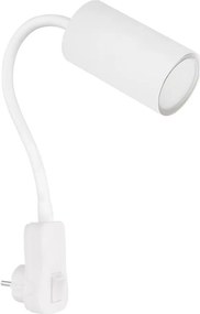 Globo 57911DPW - Nástenné bodové svietidlo do zásuvky ROBBY 1xGU10/35W/230V biele