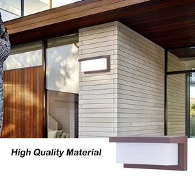 Brilagi - LED vonkajšie nástenné svietidlo so senzorom BRICKY LED/12W/230V hnedé IP54