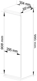Závesná skrinka Wren  (biela + dub sonoma). Akcia -17%. Vlastná spoľahlivá doprava až k Vám domov. 1069935